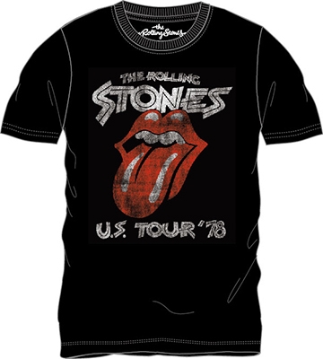 The Rolling Stones/THE ROLLING STONES T-shirt Black US TOUR 1978(2