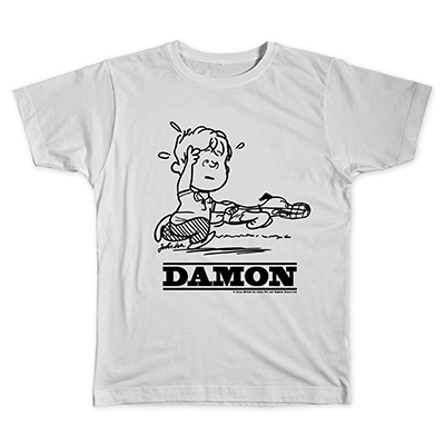 PEANUTS COMIC STYLE×ブリット・ポップ・スター T-shirt DAMON White/Lサイズ