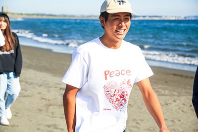 Ryu Ambe  WEARTHEMUSIC Love &Peace T-Shirt(White)M[WTM1528]