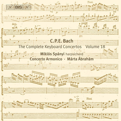 C.P.E.Bach: Keyboad Concertos Vol.18 - Wq.43 No.1-No.4