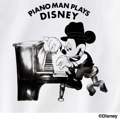 PIANO MAN PLAYS DISNEY T-shirt White Sサイズ