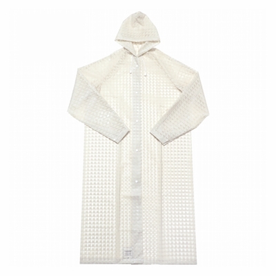 Danke レインケープ Longsize White Houndstooth Danke レインケープ Longsize White Houndstooth