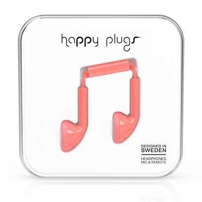 happy plugs イヤホン EARBUD/コーラル[7712]