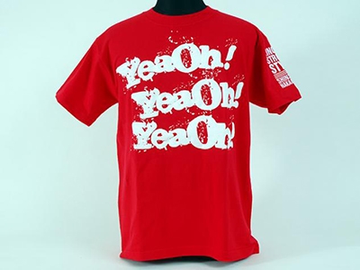 中邑真輔/新日本プロレス 中邑真輔「YeaOh!x3」 T-shirt Red/Sサイズ