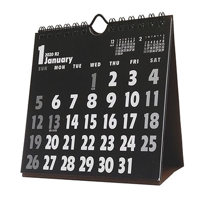 卓上 BLACKスケジュール カレンダー 2020