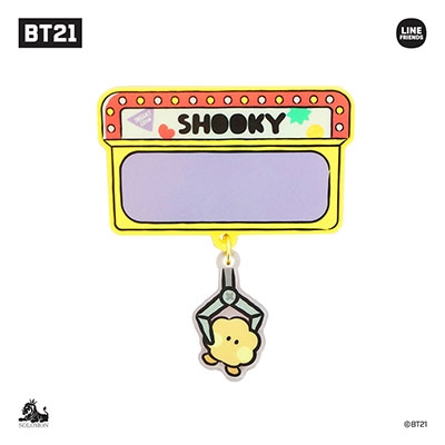 BT21 minini アクリルピンバッジ(ステッカー付) SHOOKY