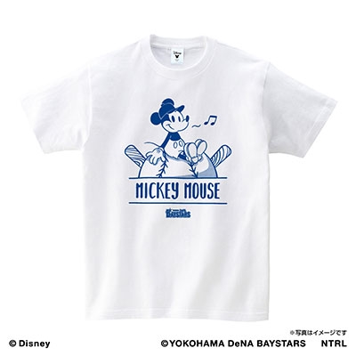 横浜denaベイスターズ ミッキーマウス ひとやすみ Tシャツ ホワイト 130cm
