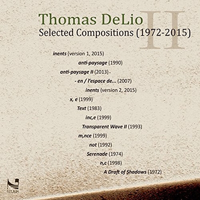 Thomas DeLio: Selected Compositions II (1972-2015)