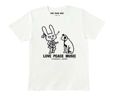 忌野清志郎/忌野清志郎×NIPPER LOVE PEACE MUSIC Tシャツ sing/Mサイズ