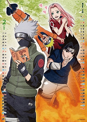 NARUTO疾風伝 木製カレンダー シート Amazon | 2025年 NARUTO - ナルト 疾風伝 壁掛け カレンダー
