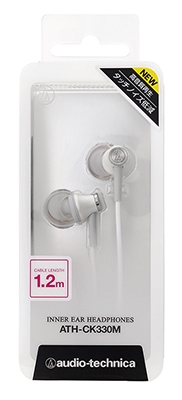 audio-technica インナーイヤーヘッドホン ATH-CK330M White