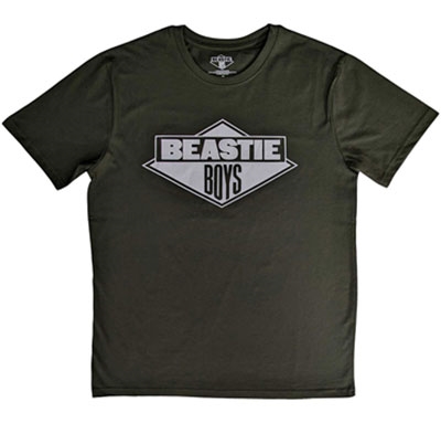 Beastie Boys/Beastie Boys Black &White Logo Dark Green T-Shirt/M[2050268777389]