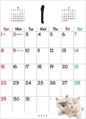 卓上 The Cat 17 カレンダー