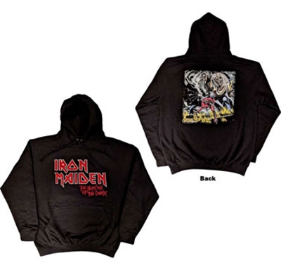 Iron Maiden/Iron Maiden Number Of The Beast Vintage Logo Faded Edge Album Hoodie/M[2050268769490]