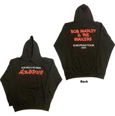 Bob Marley Eodus Wailers European Tour '77 Back Print & Hi-Build Hoodie
