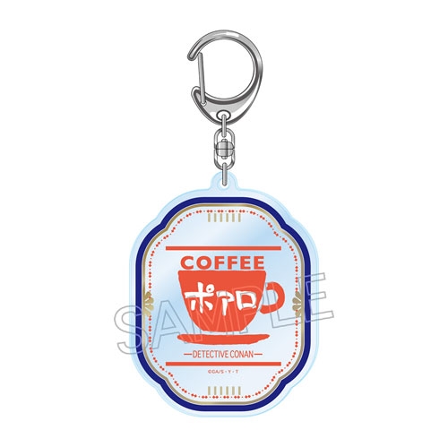 名探偵コナン 喫茶ポアロシリーズ 箔押しアクリルキーホルダー エプロンロゴ
