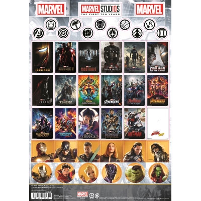 marvel 10周年 ステッカー