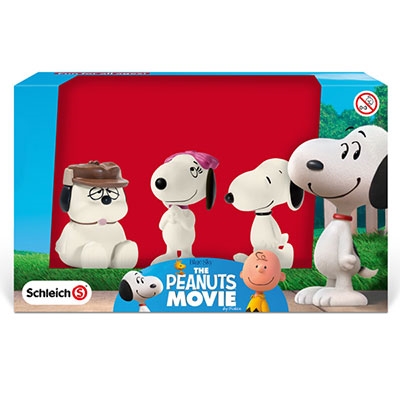 Schleich PEANUTSフィギュアセット/Snoopy u0026 his Siblings（Movie）