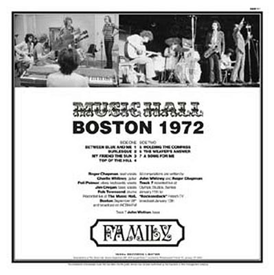 Boston Music Hall 1972＜限定盤＞