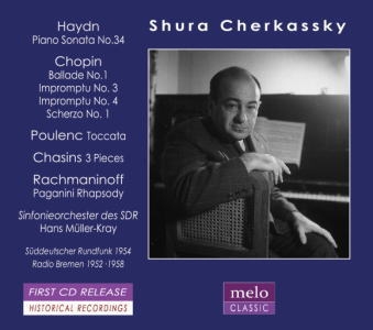 Shura Cherkassky plays Haydn, Chopin, Poulenc, Chasins & Rachmaninov