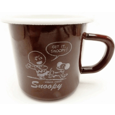 Snoopy ホーローマグ 8cm ヴィンテージ Brown