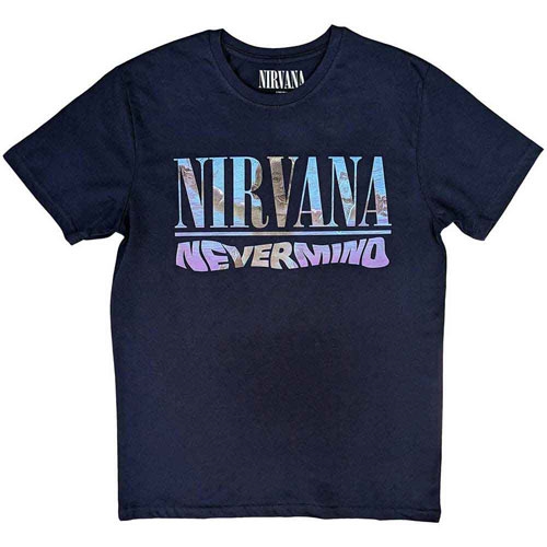 Nirvana/NIRVANA Nevermind (Navy Blue) (Back Print) Tシャツ L