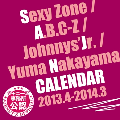 Sexy Zone/A.B.C-Z/ジャニーズJr./中山優馬 カレンダー 2013.4-2014.3