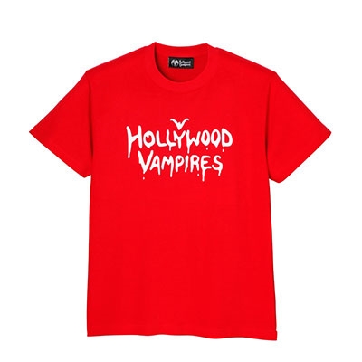 Hollywood Vampires Logo Print Tee RED SIZE S