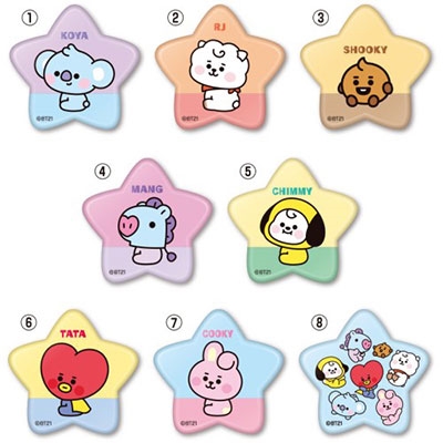 BT21/BT21 スター缶バッジコレクション(8個入り BOX-SET)