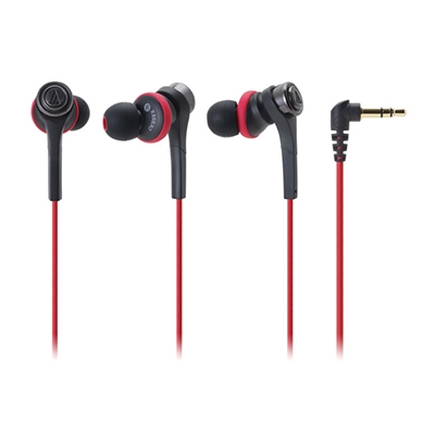 audio-technica インナーイヤーヘッドホン ATH-CKS55X BlackRed