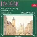 Dvorak: String Quartet no 1, Terzetto, etc / Panocha Quartet