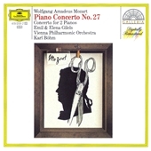 Mozart: Piano Concerto No.27, Concerto for Two Pianos K.365 / Emil Gilels(p), Elana Gilels(p), Karl Bohm(cond), Vienna Philharmonic Orchestra