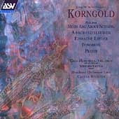 Korngold: Tommorrow, Einfache Lieder, etc / Caspar Richter