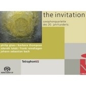 The Invitation -Saxophone Quartets of the 20th Century: P.Glass, J.S.Bach, B.Thompson, Z.Lukas, etc  / Tetraphonics