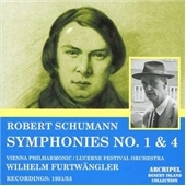 Schumann : Symphonies nos 1 & 4 / Furtwangler, VPO, Lucerne Festival Orch