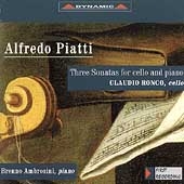Piatti: Three Sonatas for Cello and Piano / Ronco, Ambrosini