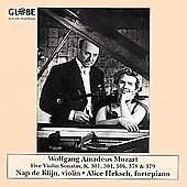 Mozart: Five Violin Sonatas / Nap de Klijn, Alice Heksch Mozart: Five Violin Sonatas / Nap de Klijn, Alice Heksch