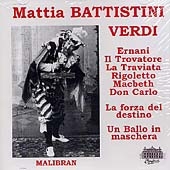 MATTIA BATTISTINI SINGS VERDI ARIAS:UN BALLO IN MASCHERA/ERNANI/DON CARLO/ETC:M.BATTISTINI(Br)