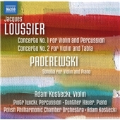 Jacques Loussier: Violin Concertos No.1, No.2; Paderewski: Violin Sonata Op.13