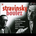 Stravinsky: Rite of Spring (7/28/1969), Petrouchka (1971), Firebird, Pucinella, Suites, etc / Pierre Boulez(cond), Cleveland Orchestra, New York Philharmonic, BBC Symphony Orchestra, Ensemble InterContemporain