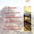 Mozart: Symphony no 25, Overtures, etc / Groves, et al