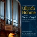 Thomasorganist Ullrich Bohme an der Sauer-Orgel der Thomaskirche zu Leipzig
