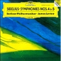 Sibelius: Symphonies nos 4 & 5 / Levine, Berlin PO