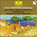 Lalo: Symphonie Espagnole; Saint-Saens: Violin Concerto No.3; Berlioz: Reverie et Caprice Op.8 / Itzhak Perlman(vn), Daniel Barenboim(cond), Orchestre de Paris