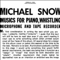 Music for Piano, Whistling, Microphone and Tape Recorder<限定盤>