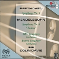 Beethoven: Symphony no 5; Mendelssohn: Symphony no 4 / Davis