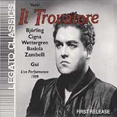 Verdi: Il Trovatore / Gui, Bjoerling, Cigna, Wettergren