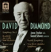 Diamond: Symphony no 3, etc / Schwartz, Starker, Seattle SO