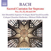 J.S.Bach: Sacred Cantatas for Soprano No.51, No.52, No.84, No.199 / Helmut Muller-Bruhl, Cologne Chamber Orchestra, etc