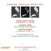 Documents - Ferenc Fricsay Rarities - Haydn, Verdi, et al